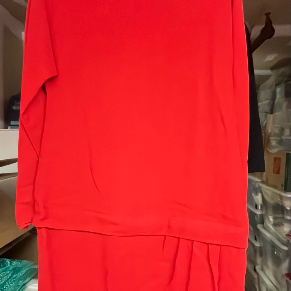 BASILE Red Women’s Dress - Classic Shift Style